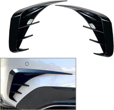 Задній бампер Canards Lip Splitter Fins Спойлер Декоративне оздоблення для BMW 3 Series G20 G21 M-Sport M340i 2019 2020 2021, Глянцевий чорний