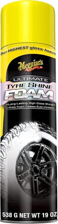 Блиск для шин Meguiar's G210419EU Ultimate Tire Shine Pin, 538 мл, чорна піна для шин Single Bed