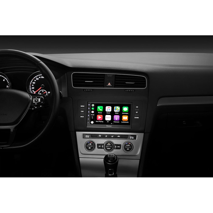 Дюймовий 2-DIN медіа-ресивер з Apple CarPlay, Android Auto, DAB і Bluetooth (включаючи відеореєстратор), 250DAB, 6,8-