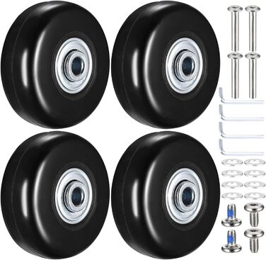 Колеса для валіз запасні колеса, заміна коліс для валіз, запасні колеса 50x18 мм для валіз запасні колеса, запасні колеса для багажних валіз запасні колеса, гумові запасні колеса для багажних візків для валіз запасне колесо, 4 шт.