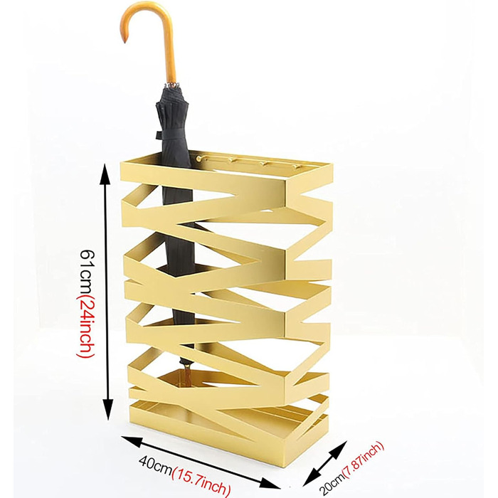 Підставка для парасольок Cuiynic, прямокутна підставка для парасольок, ажурний тримач для парасольки з короткими гачками, для вхідної зони, передпокоїв у вашому будинку або безпосередньо перед вашою квартирою/D (DW) D W