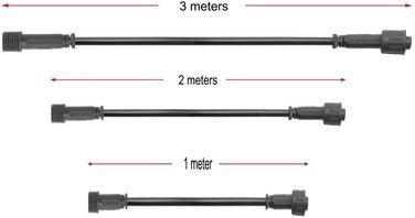 Подовжувачів 3M для світлодіодних ліхтарів RGB, водонепроникний IP67 (, 2 м, 5 контактів), 5