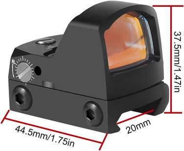 Приціл Paike Red Dot Sight з відкритою оптикою, 3,5 МОА, приціл з червоною крапкою та кріпленням 20 мм