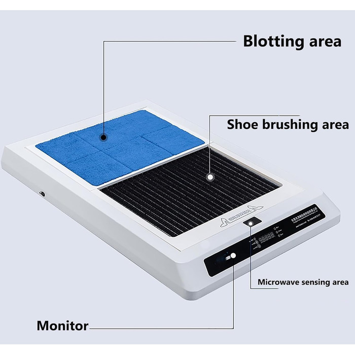 Машина для чищення підошви, чищення та сушіння 2-в-1, автоматичний датчик, розумний блиск взуття, потужна функція, швидке очищення, підходить для сімей, підприємств, готелів