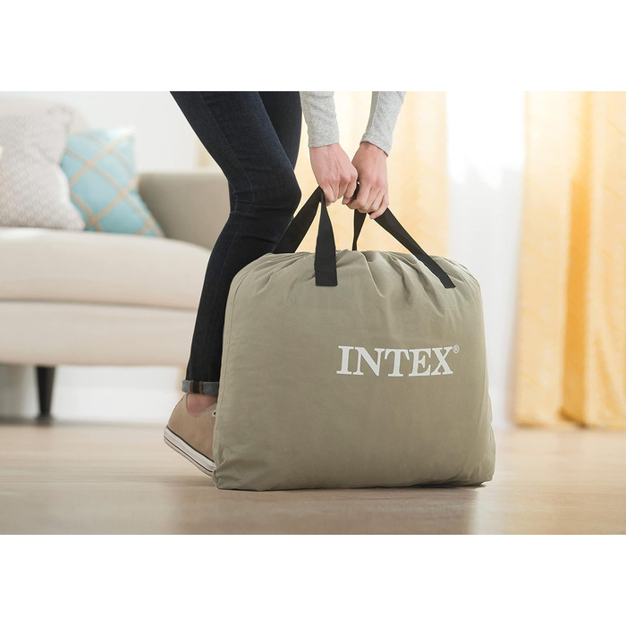 Надувне ліжко Intex Queen Essential Rest з Fiber-Tech RP, надутий розмір 152 см x 203 см x 46 см (64126ND)