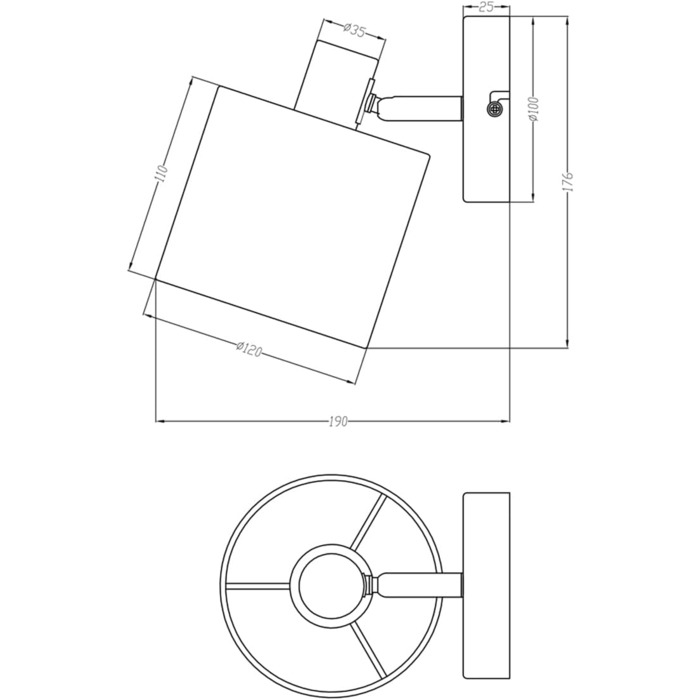 Торшер Reality Lamp Tommy R46335979, матовий метал, тканинний абажур золотого кольору, ексклюзивний 5 шт. E14 (чорний, настінний спот 1-полум'я)