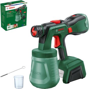 Акумуляторний фарборозпилювач Bosch UniversalSpray 18V-300 (для розпилення емульсійних/латексних фарб, глазурі та лаків 2 м/хв бачок 1200 мл система 18 В без акумулятора)