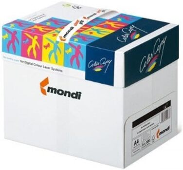 Кольорова копія / папір для друку Mondi, A4, 100 г/м, 5 000 аркушів, 2 коробки