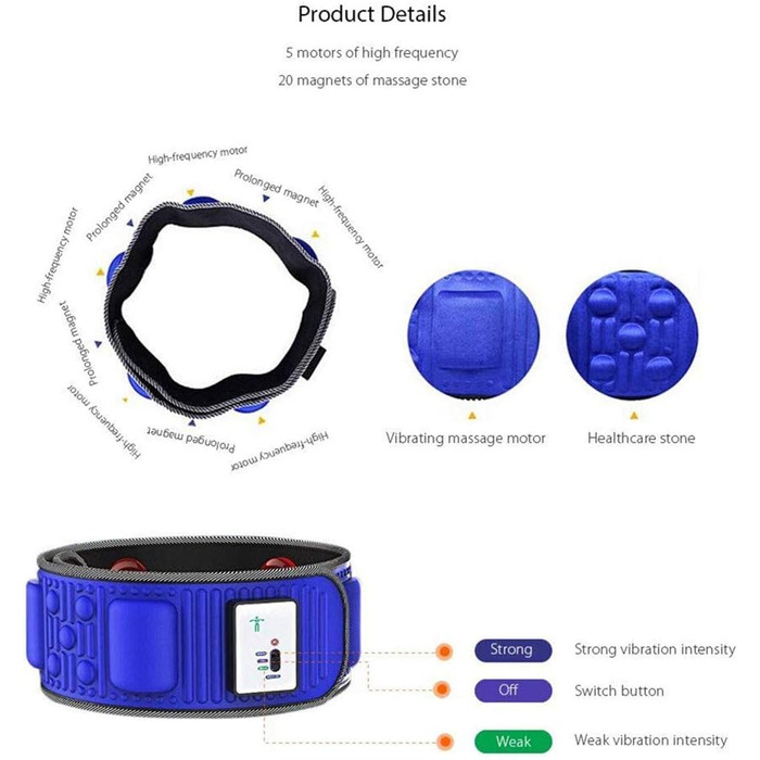 Масажний поясний ремінь, оновлена версія X5 Вібрація Ремінь для всього тіла Масажер для живота Електричний пояс для спалювання жиру Тонкий пояс Обладнання для схуднення М'язи для полегшення болю