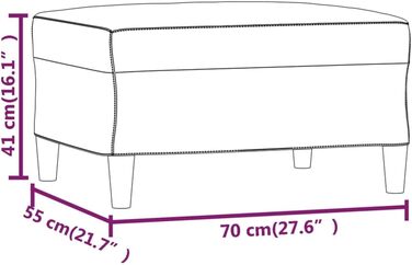 Коричнева оксамитова підставка для ніг, 70 x 55 x 41 см, 349324