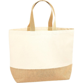 Сумка на джутовій основі Westford Mill W452 Jute Base Canvas Tote XL