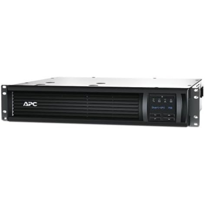 ДБЖ APC 750VA Smart з SmartConnect, резервний акумулятор ДБЖ для монтажу в SMT750RM2UC стійку, синусоїда, AVR, 120 В, лінійне інтерактивне джерело безперебійного живлення, чорний