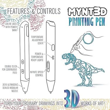 Мм ABS і PLA сумісна ручка для 3D-друку, 3D Super 3D Pen, 1,75