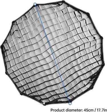 Складаний параболічний глибокий софтбокс зі швидким скиданням, з решіткою Bowen Mount Honeycomb для фотографії, студії, фотографії, портрета, прямих трансляцій, 45CM