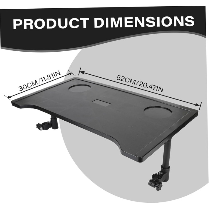 Лоток для інвалідного візка 212 у стабільному безпечному столі для інвалідного візка Піднос з підстаканниками Знімний надійний матовий піднос для столу для інвалідного візка для читання їжі, лоток для інвалідних візків, лоток для інвалідних візків