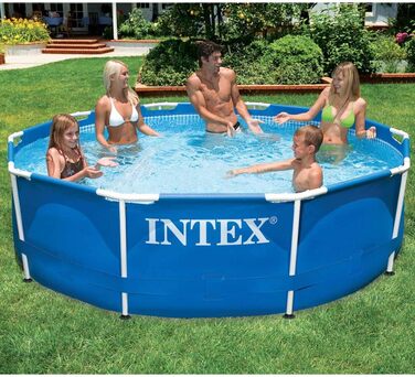 Басейн Intex 28202GN з металевим каркасом - Надземний басейн - Ø 305 x 76 см, синій