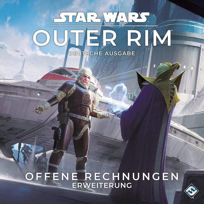 Фантастичні польотні ігри, Star Wars Outer Rim - Open Bills, розширення, експертна гра, настільна гра, 1-4 гравці, вік 13, 120 хвилин, німецьке 2-е розширення Open Bills