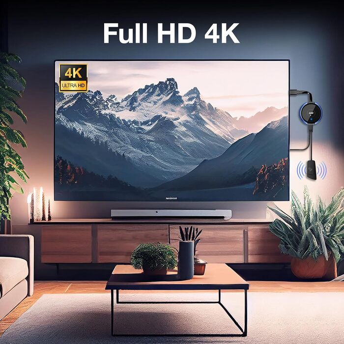 Бездротовий HDMI, бездротовий передавач і приймач HDMI 4K HDMI бездротова передача, 165 футів/50 м HDMI без кабельного потокового відео для ноутбука, камери для монітора, проектора, телевізора (Blue-RX)