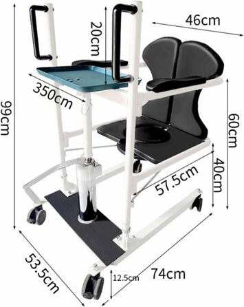 Багатофункціональний гідравлічний підйомний перемикач, перемикач для догляду за людьми похилого віку, портативне туалетне крісло, підходить для квартир, лікарень, будинків престарілих