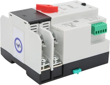 Автоматичний перемикач 2P 220 В 100 A ATS PC DIN Rail Домашній перемикач Аварійний перемикач передачі електроенергії для муніципальної енергетики, генератор, ZGQ5-100/2P, 2P