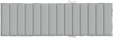 Подушка для шезлонга ZEYUAN Melange Light Grey 200x70x4 см Тканина, Подушка для шезлонга, Подушка для шезлонга, Подушка для шезлонга, Подушка для лавки, Подушка для стільця для високих стільців, Подушки для шезлонгів - 4002520