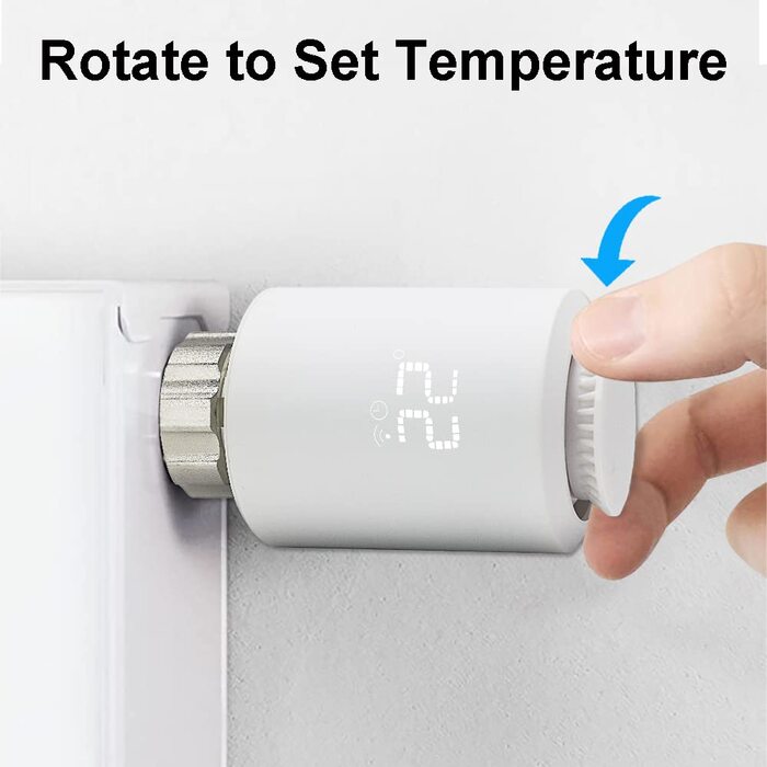 KETOTEK Smart Radiator Thermostat WLAN Zigbee Starter Set with Hub, Thermostat Heating WiFi, Programmable Heat Thermostat Compatible with Alexa, Control with Smart Life/Tuya App, KETOTEK Smart Radiator Thermostat WLAN Zigbee Starter Set with Hub, Thermost