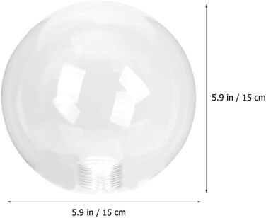 Скляний кульковий абажур Заміна прозорого 150 мм прозорого круглого скляного кульового абажура Кулька для фіксації абажура для бра Люстра Підвісний світильник