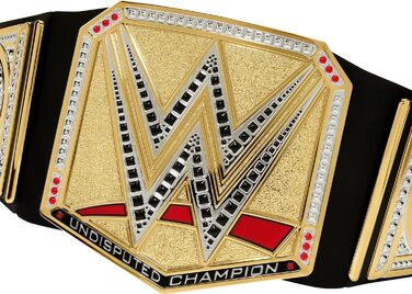 Пояс Mattel WWE Championship, рольова гра та костюм Беззаперечного чемпіонату WWE Universal Championship, приблизно 100 см завдовжки зі штучної шкіри з унікальною індивідуальною настройкою, HYJ35