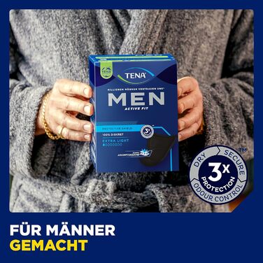 Абсорбуючі протектори TENA MEN, прокладки рівня 1-96 в упаковці на місяць (8 x 12), в індивідуальній упаковці - гігієнічні прокладки для чоловіків при незначному підтіканні сечі і нетриманні сечі (112 шт. (1 упаковка), легкі)