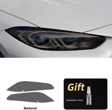 Плівка для автомобільних фар Zuphte для BMW 4 Series G22 G23 G26/2021-2022, 2 шт. и Захисна плівка для екрану автомобільних фар TPU наклейка димчастий чорний