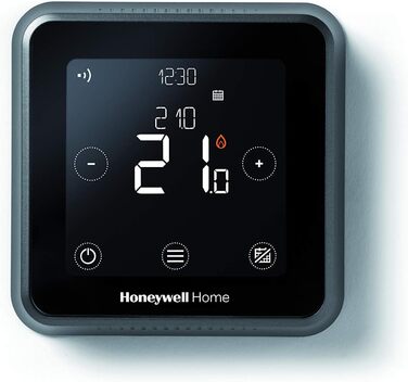 Провідний інтелектуальний термостат Honeywell Home T6 - чорний - сенсорний екран керування опаленням із геозонуванням, Alexa, Apple і Google - 868 МГц - просте встановлення та налаштування програми для комбінованих котлів