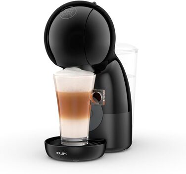 Кавоварка для еспресо та інших напоїв NESCAF Dolce Gusto Piccolo XS KP1A, ручна, 0,8 л, білий/чорний чорний, кнопка чорна одинарна