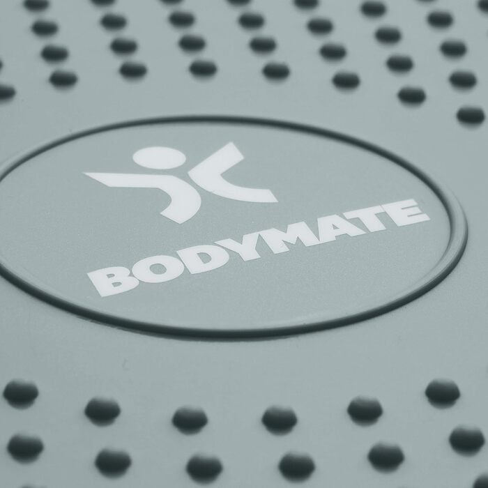 Кулькова подушка для сидіння BODYMATE з насосом РІЗНІ КОЛЬОРИ Діаметр 34 см - Балансова подушка, Повітряна подушка, Балансирна подушка, Шипована подушка - Кор, Фітнес, Реабілітація, Координація та Тренування спини (СІРО-СИНІЙ)