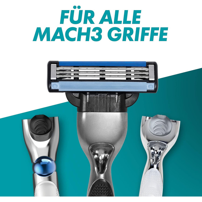 Леза для бритви Gillette Mach3, 12 змінних лез для мокрих бритв Чоловіки з 3-кратним лезом Нові 12-каратні леза