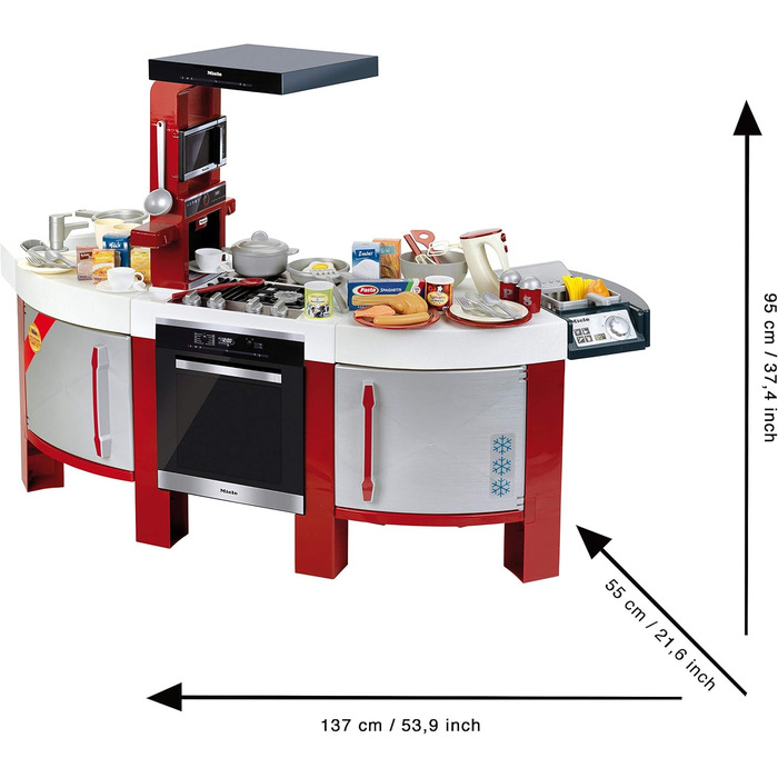 Двостороння дитяча ігрова кухня з великою кількістю аксесуарів та безліччю ігрових можливостей Іграшки для дітей від 3 років і старше Одномісна, 7158 Miele Kitchen Star I