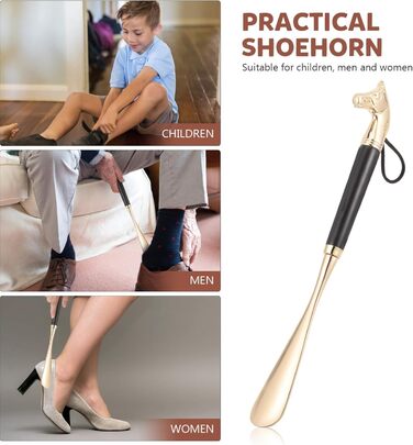 З ручкою Підйомник взуття Гаджет для взуття Ділові черевики Shoehorn Household Shoehorn Shoehorn Shoehorn Для дому Shoehorn для літніх людей чорний 32x5см