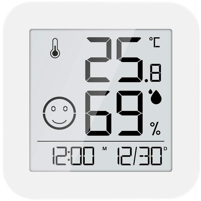 Заводський гігротермометр Набір з 2 цифрових термометрів з електронним чорнилом та гігрометрів з наддовгим часом роботи (цифровий термометр-гігрометр, електронний термогігрометр, кімнатний гігрометр) Набір з 2 шт.