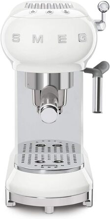 Повністю автоматична кавоварка SMEG ECF01WHEU, термоблочна система нагріву Espresso Coffee Maker забезпечує швидкий старт і точний контроль температури для заварювання кави, білого кольору