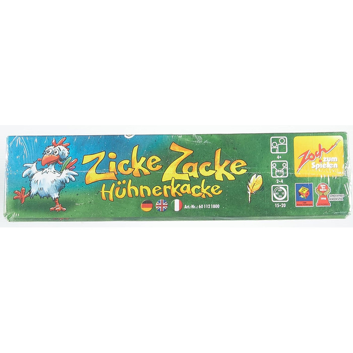 Дитяча гра 1998 року, 2-4 гравці, для хлопчиків і дівчаток віком від 4 років, 601121800 Zicke Zacke Hhnerkacke - das rasante Gedchtnisrennen