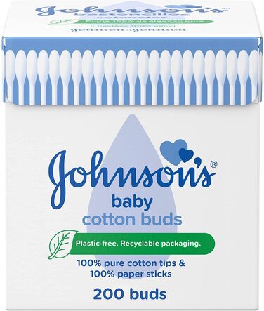 БІЛИХ БУТОНІВ NEW, 6 шт., JOHNSON'S COTTON STICKS 200