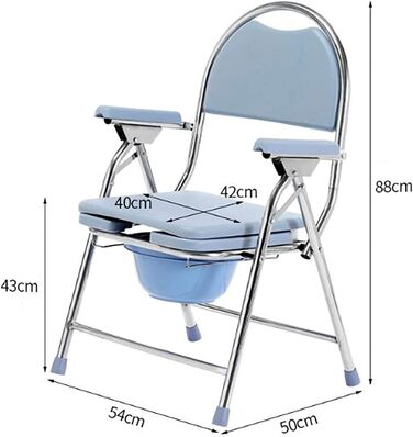 Приліжкове туалетне крісло CNBYDK для дорослих, зі знімною подушкою сидіння, портативне розкладне крісло з вбудованим туалетом для людей з обмеженими можливостями, людей похилого віку