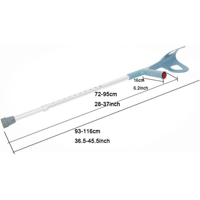 Милиці на передпліччя WUFUE для дорослих, ергономічні палиці для ходьби, регульовані по висоті в 10 напрямках, для літніх людей, застосовний зріст 140-190 см Річниця