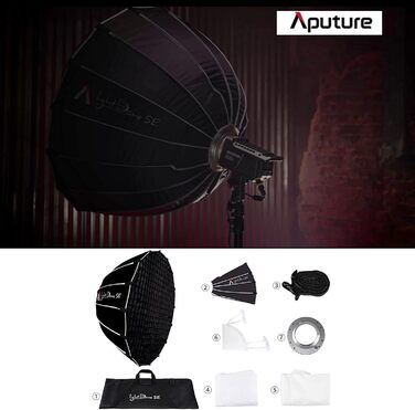 Портативний розсіювач для спалаху Aputure Light Dome SE 85 см для Amaran 100D/X 200D/X 600DPro 300D II 300X 120D II Bowens Mount LED