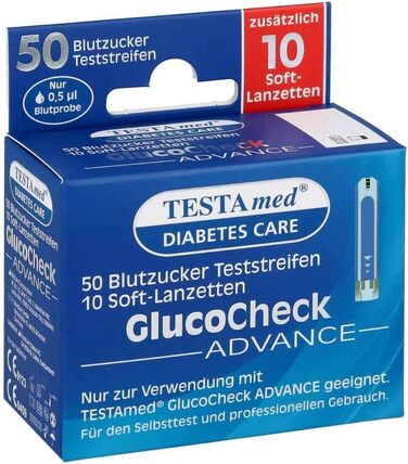 Протестовано GlucoCheck Advance Teststrip.w.10 Lanz.