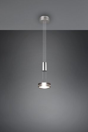 Світлодіодний торшер Trio Lights Franklin 426510208, Метал в т.ч. 35 Вт LED, зміна кольору, диммер (нікель-матовий, підвісний 1-полум'я)