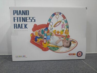 Ігровий килимок Eners Baby Gym Килимок для музичної активності Піаніно Baby Play Gym Час животика М'який килимок для малюків новонароджених малюків (гриби сині)