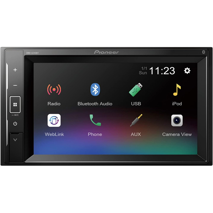 Автомагнітола Pioneer, 2-DIN дисплей 15,7 см (6,2), з Bluetooth Single