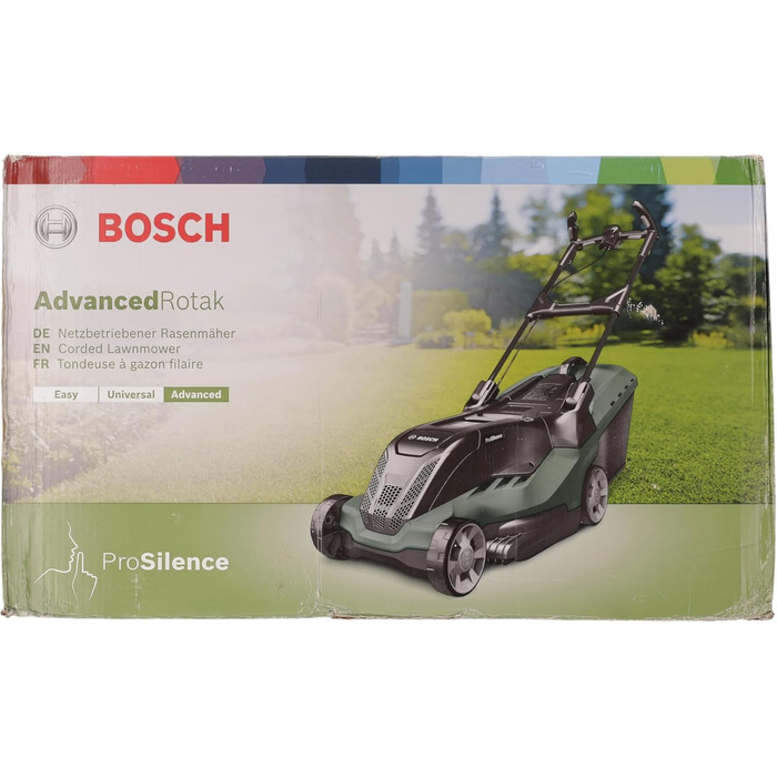 Газонокосарка Bosch AdvancedRotak 750 (1700 Вт, ширина зрізу 44 см, площа газону до 750 м, в коробці) AdvancedRotak 750 Новий дизайн