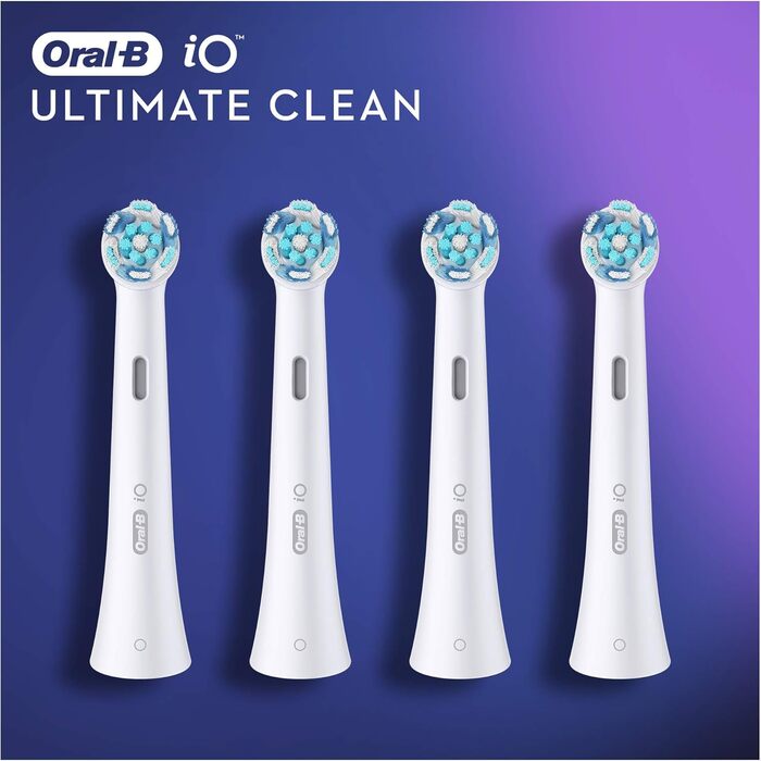 Щітки для чищення Oral-B iO Ultimate для електричної зубної щітки, 4 шт. и, неперевершене чищення зубів за технологією iO, упаковка, готова до поштової скриньки, подарунок на День святого Валентина для неї/нього