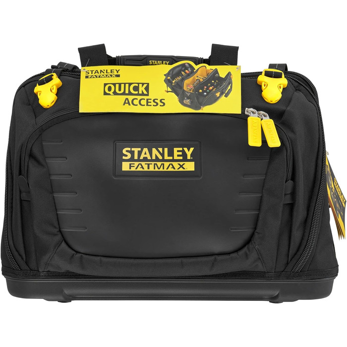 Сумка для інструментів Stanley Fatmax FMST1-80147 (з 4 відділеннями, 2 на блискавках, виготовлена з нейлону 600 x 600 ден, з пластиковою основою та м'яким плечовим ременем)